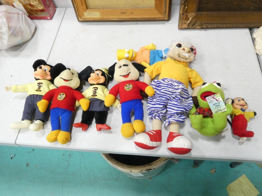 Toy Lot incl vintage Mickey Mouse Plush, Kermit the Frog,  etc (1 of 12)