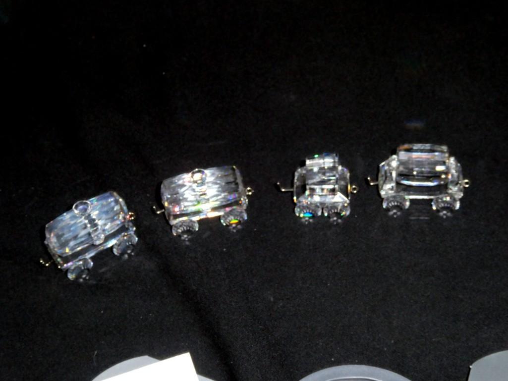 Swarovski Crystal Lot incl Train Cars: Swarovski Crystal Lot incl Train Cars . Quarter is for size reference only and is not included