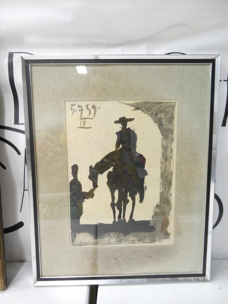 Pablo Picasso Don Quixote Print Framed 21" x 26" (1 of 4)
