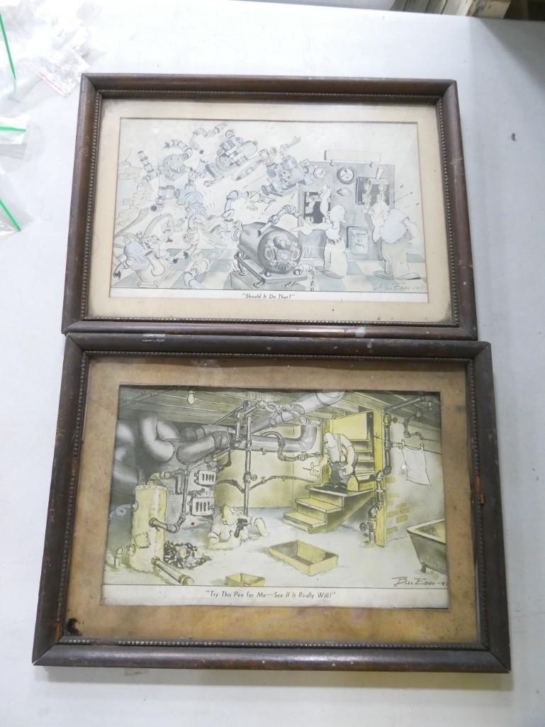 2 Bill Eddy Prints 1947 Framed: 2 Bill Eddy Prints 1947 Framed Each is about 10" x 15"