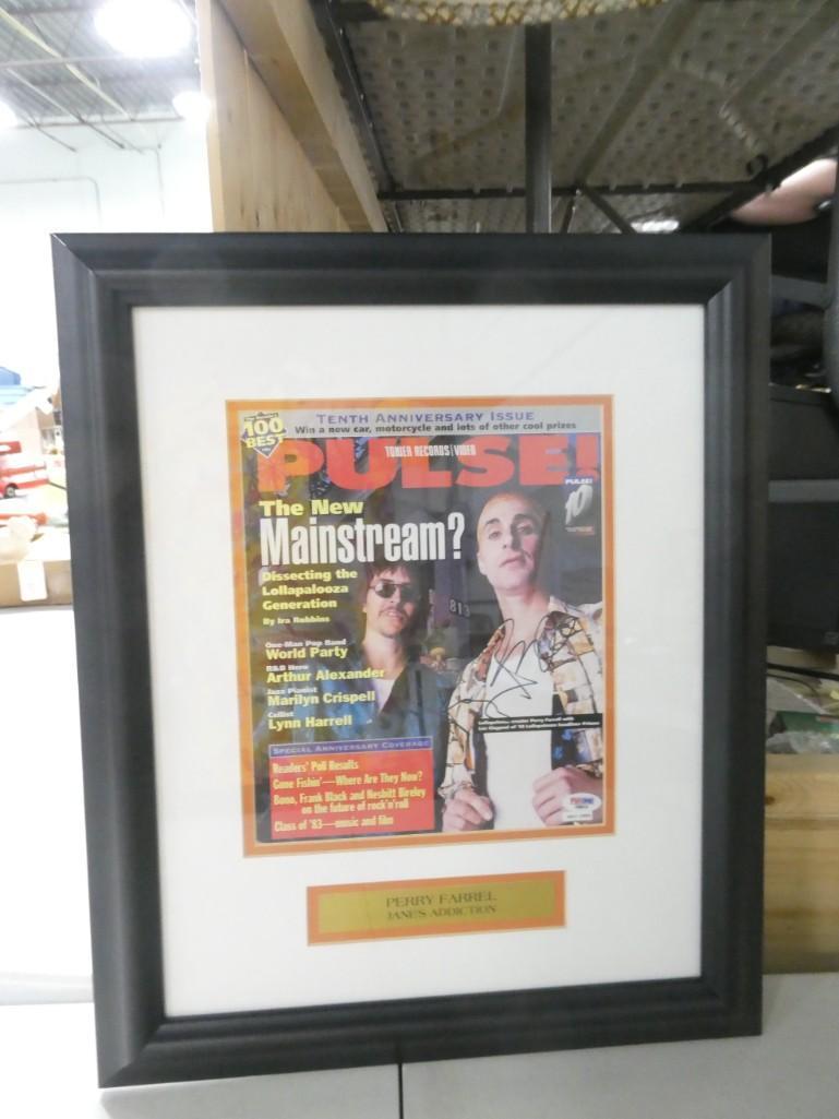 Perry Ferrel Autograph from Janes Addiction with PSA DNA COA Framed (1 of 5)