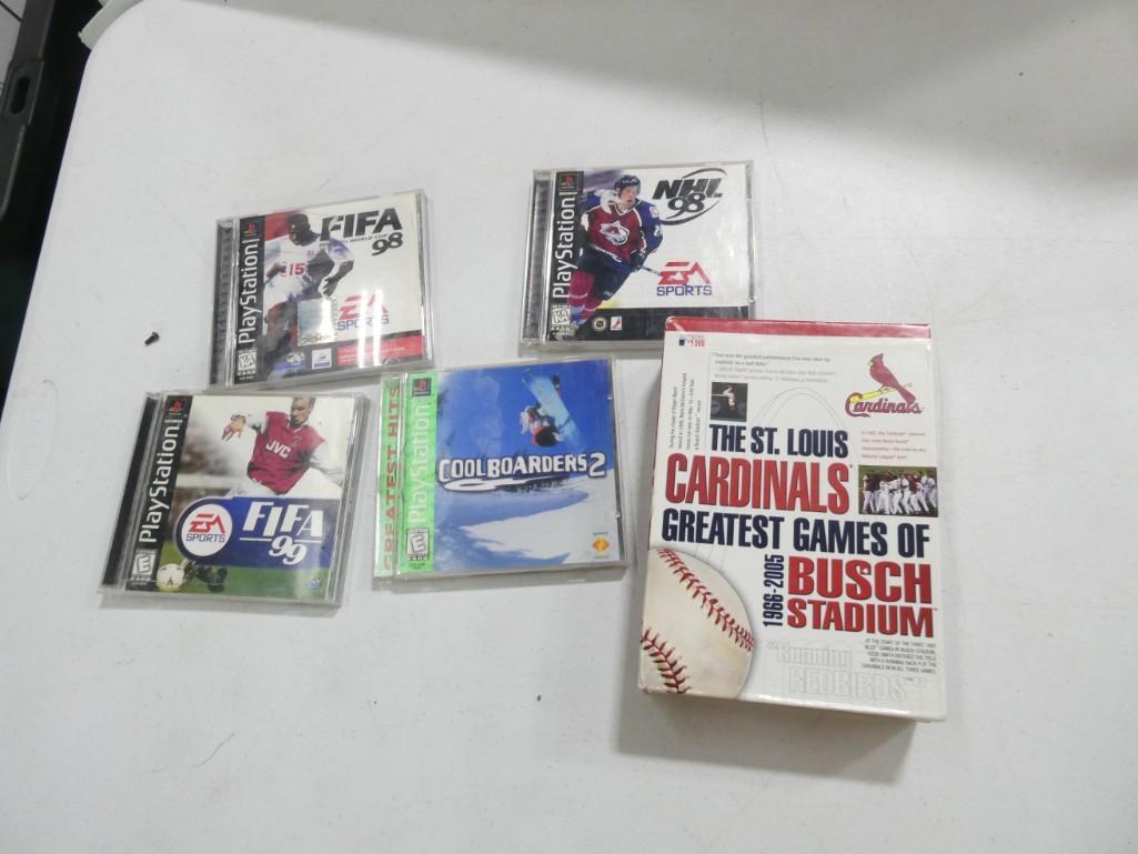 Sports Lot including St. Louis Cardinals Greatest Games DVD Set, PlayStation Sports Games: Sports Lot including St. Louis Cardinals Greatest Games DVD Set, PlayStation Sports Games