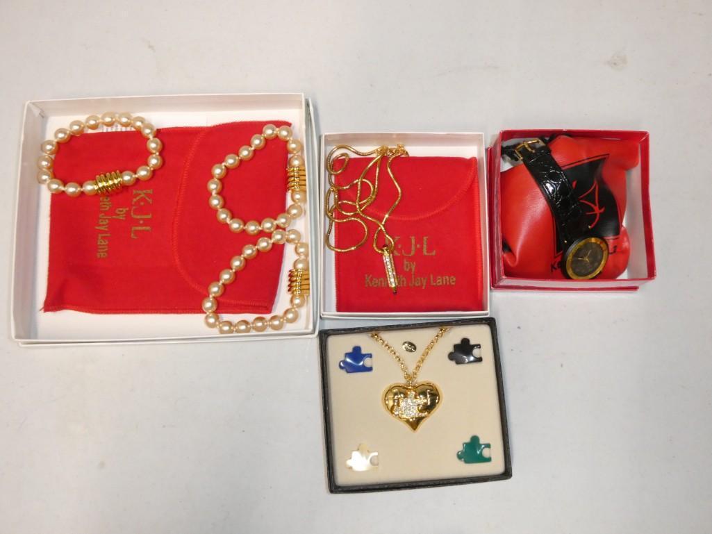 KJL Kenneth J Lane Costume Jewelry incl Mood Watch, Bracelets, Necklaces: KJL Kenneth J Lane Costume Jewelry incl Mood Watch, Bracelets, Necklaces