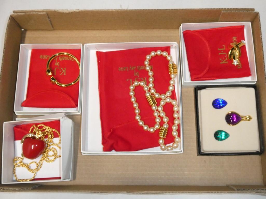KJL Kenneth J Lane Costume Jewelry incl Bracelets, Apple Necklace, etc: KJL Kenneth J Lane Costume Jewelry incl Bracelets, Apple Necklace, etc