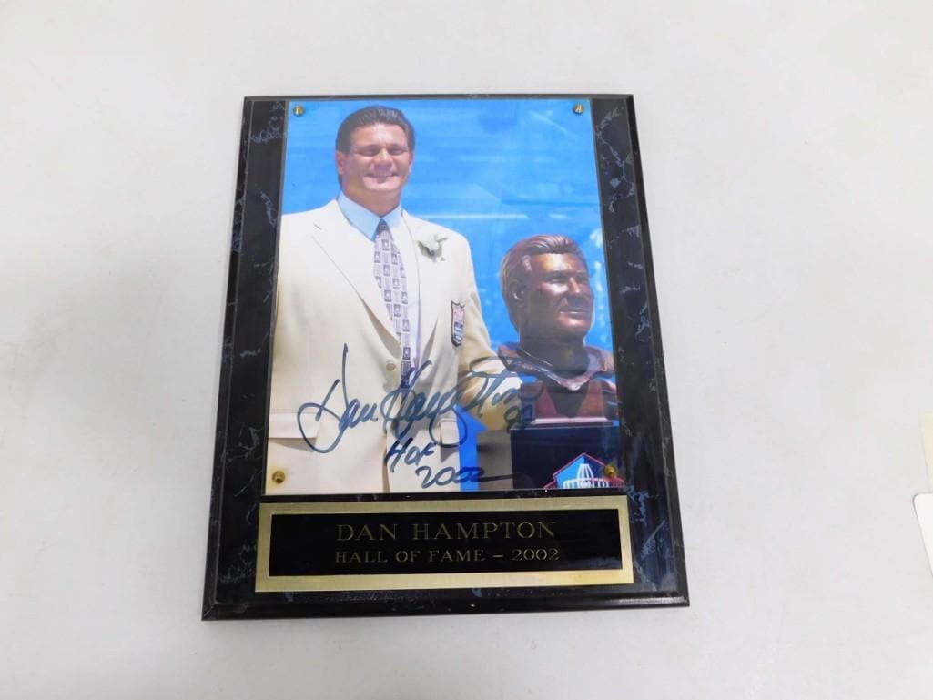 Dan Hampton HOF 2002 Signed Plaque NO COA (1 of 3)