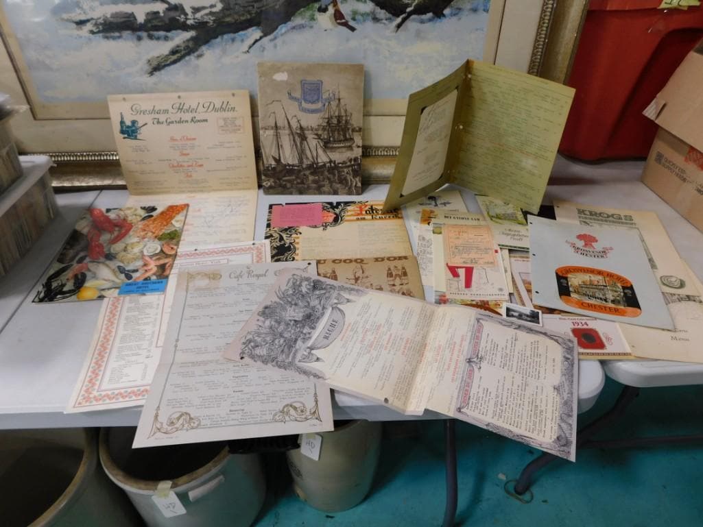 Vintage Menus and Ephemera: Vintage Menus and Ephemera