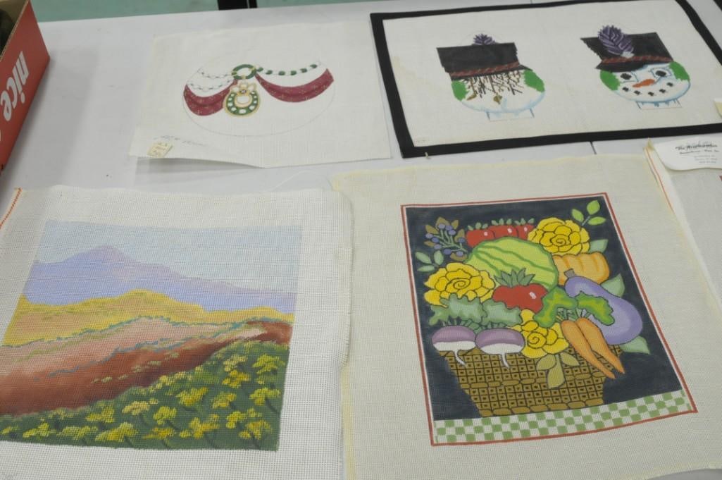 7 Needlepoint Templates incl Christmas, Floral, etc: 7 Needlepoint Templates incl Christmas, Floral, etc