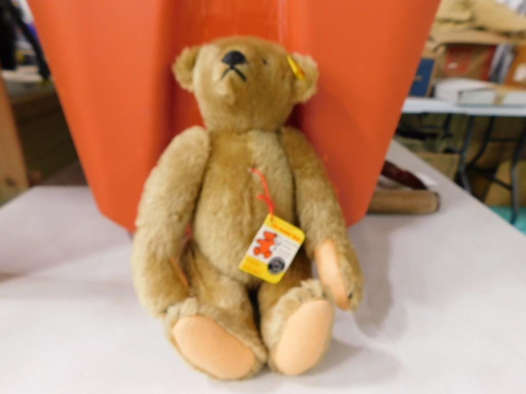 Steiff Mohair Teddy Bear with Original Tags and Ear Button: Steiff Mohair Teddy Bear with Original Tags and Ear Button