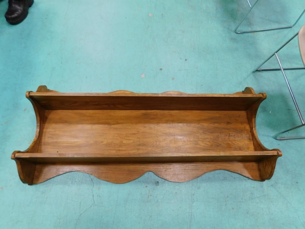 Large Wood Shelf Approx 50" Long: Large Wood Shelf Approx 50" Long