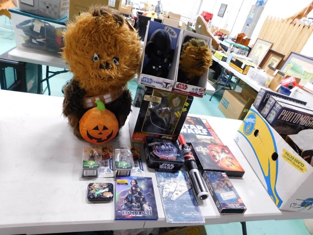 Star Wars Lot incl Chewbacca Halloween Plush, Darth Vader Plush, Empire Strikes Back T-Shirt Size XL (1 of 6)