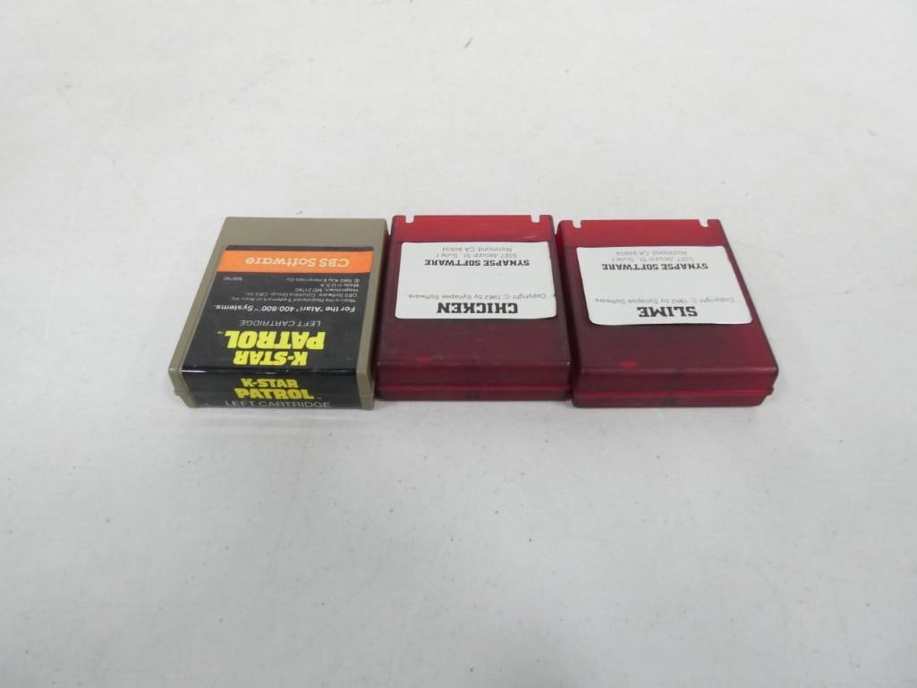 3 Atari 400 Game Cartridges incl K-Star Patrol, Slime, Chicken (1 of 5)