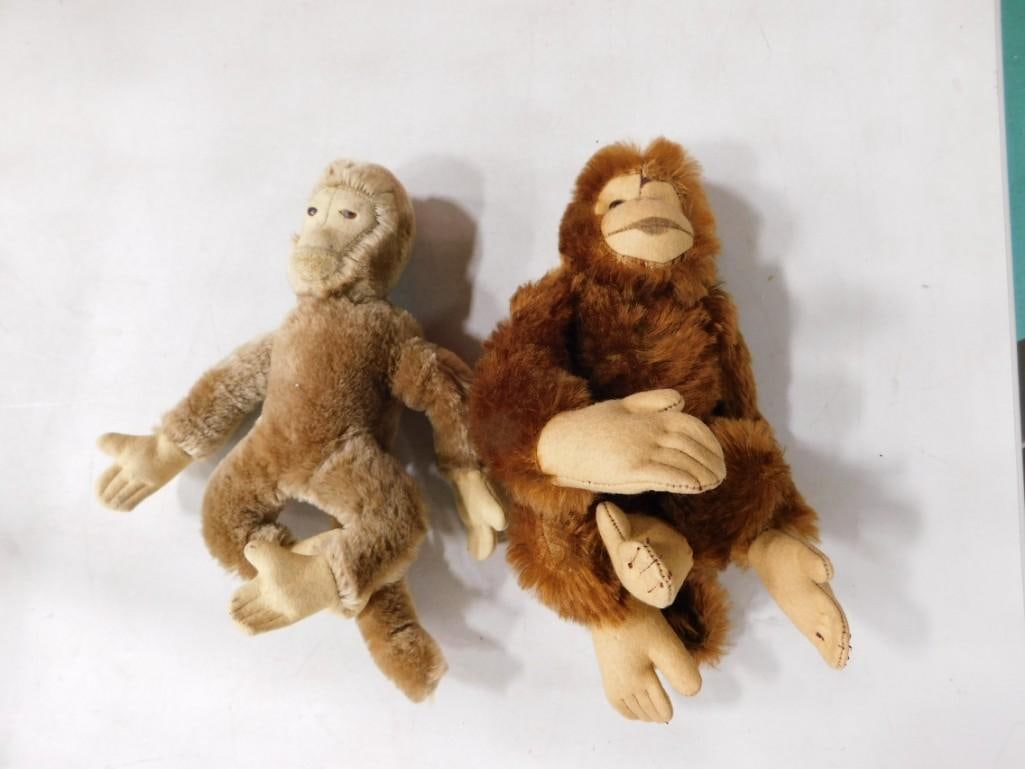 Pair of Vintage Plush Monkeys - Possibly Mohair (1 of 4)