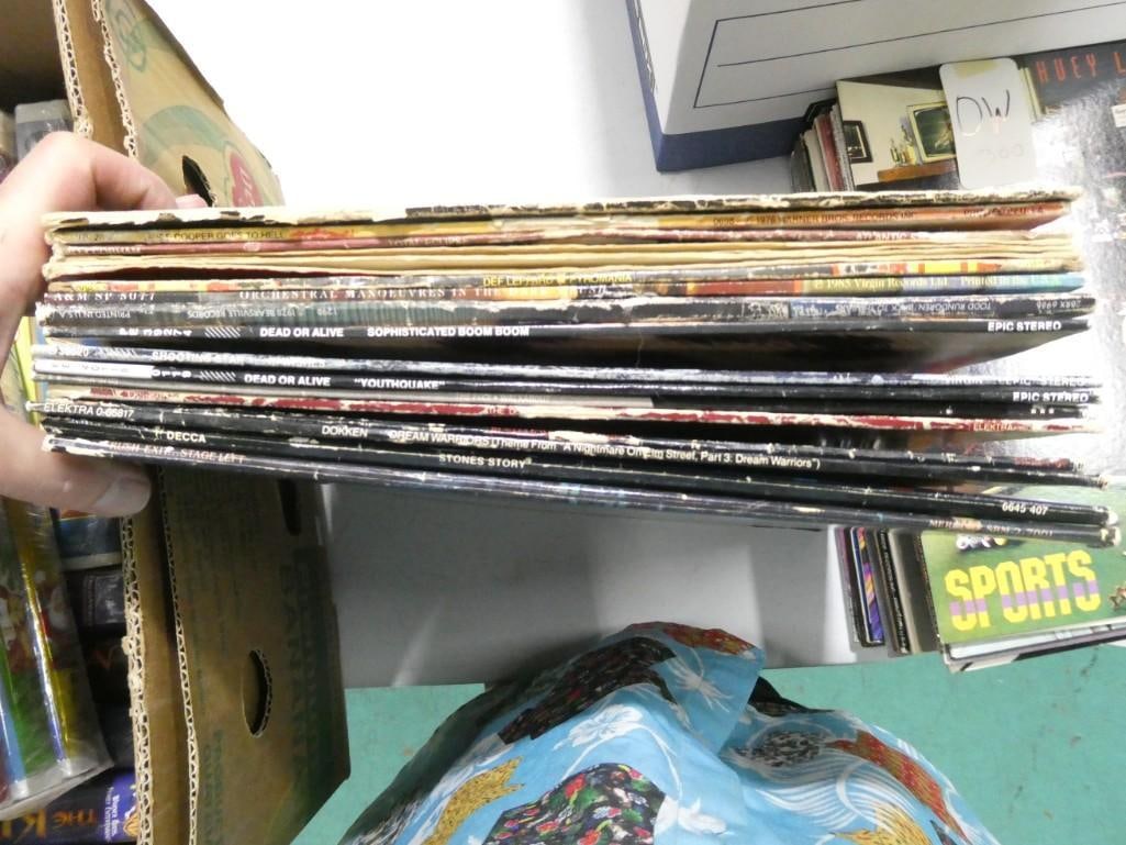 Large Lot of Vinyl Records including Alice Cooper, AC DC, Def Leppard, Rush, Rolling Stones, etc. (1 of 7)