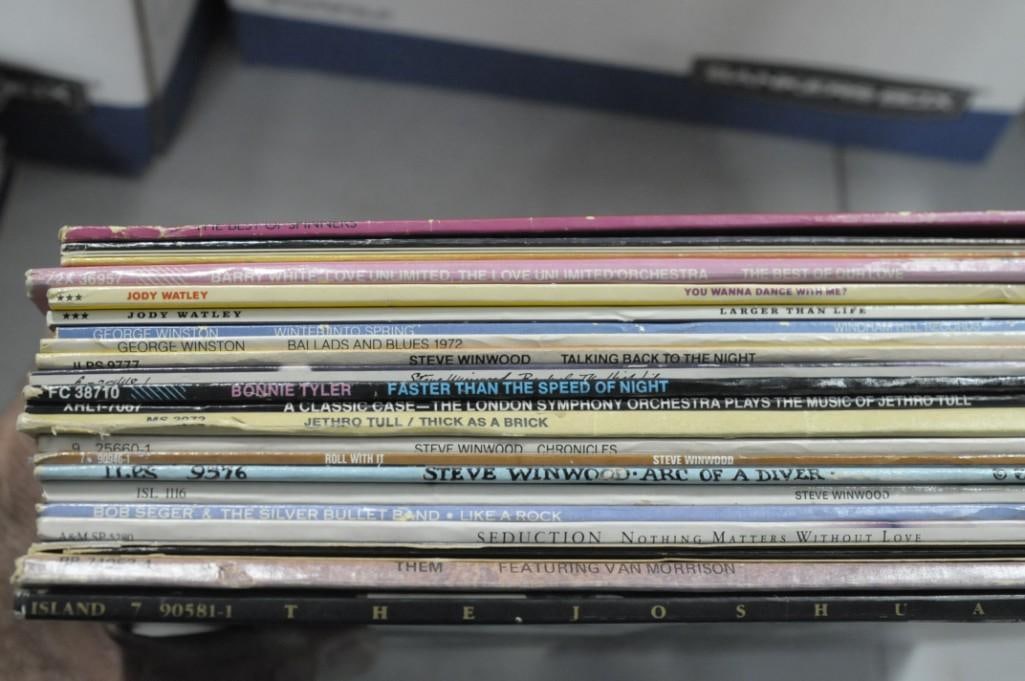 Large Lot of Vinyl Records including The Spinners, Barry White, Jody Watley, George Winston (1 of 2)
