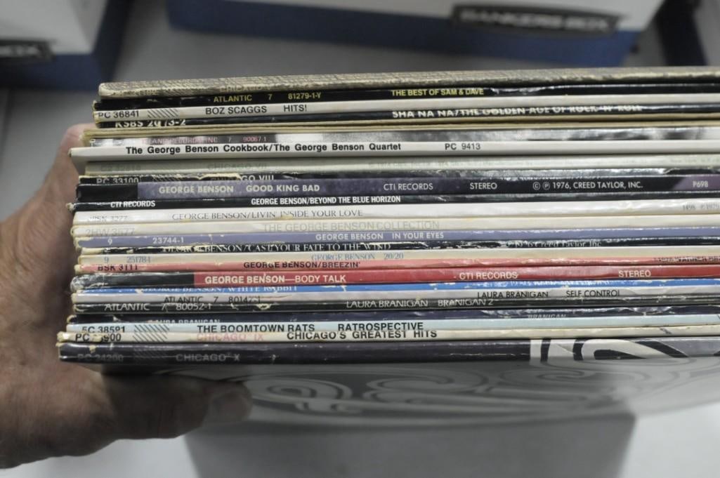 Large Lot of Vinyl Records including Boz Scaggs, Sam & Dave, George Benson, Boomtown Rats, Chicago (1 of 2)