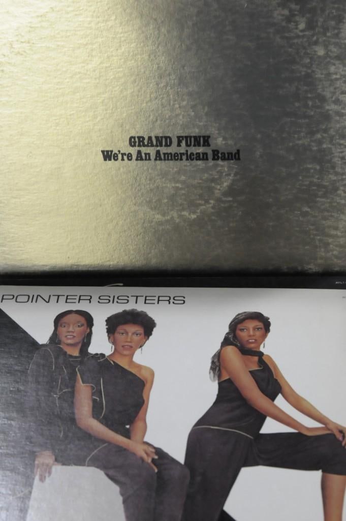 Lot of Vinyl Records including Pointer Sisters, Earth Wind & Fire, Peter Gabriel, Dolly Parton (1 of 2)