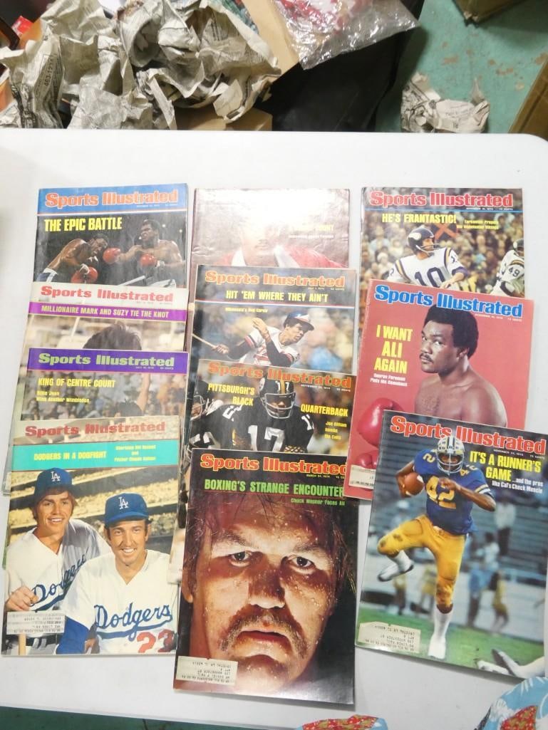 Vintage 1970's Sports Illustrated Magazine Lot including George Foreman, Billie Jean King, Rod Carew: Vintage 1970's Sports Illustrated Magazine Lot including George Foreman, Billie Jean King, Rod Carew, Mohammad Ali, etc.