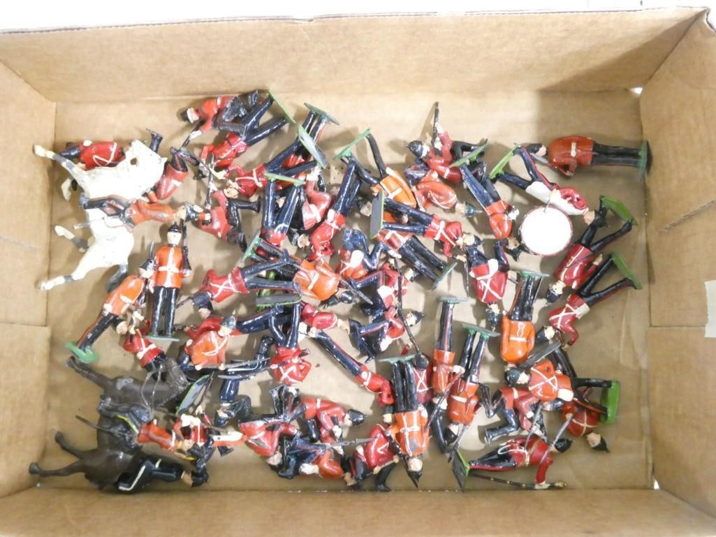 Large Lot of Metal Soldiers, Horses, etc. - England (1 of 8)