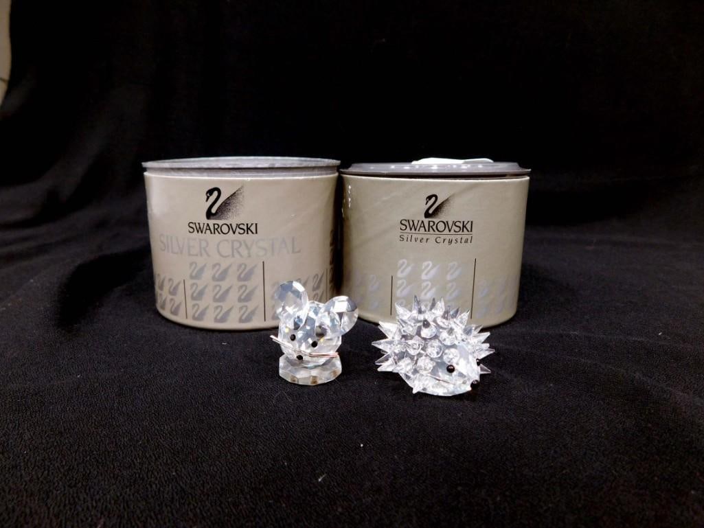 Swarovski Crystal Figures incl Hedgehog and Mouse with Original Containers (1 of 4)