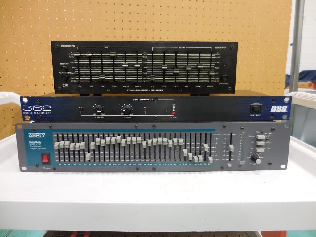 2 Equalizers incl Ashly GQX Model 3101 and Numark and a BBE 362 Sonic Maximizer Exciter (1 of 2)