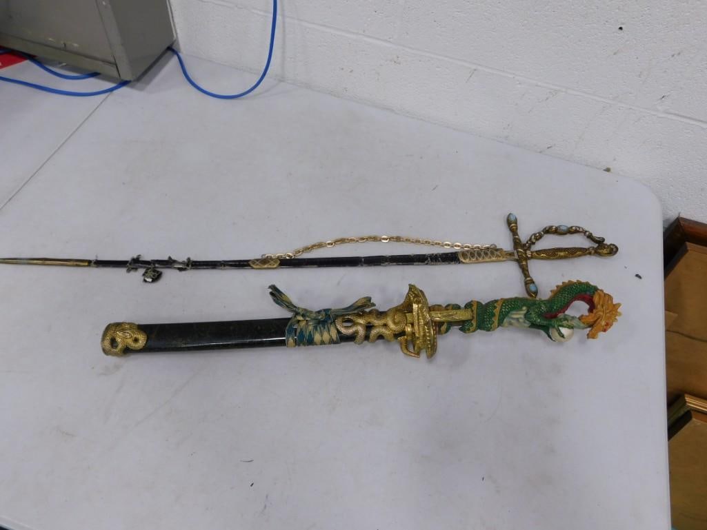 Decorative Dagger and Sword including Dragon Design (1 of 7)