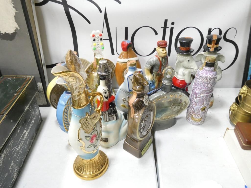Large Lot of Vintage Whiskey Decanters including Elephant, Donkey, Guitar, etc. (1 of 7)