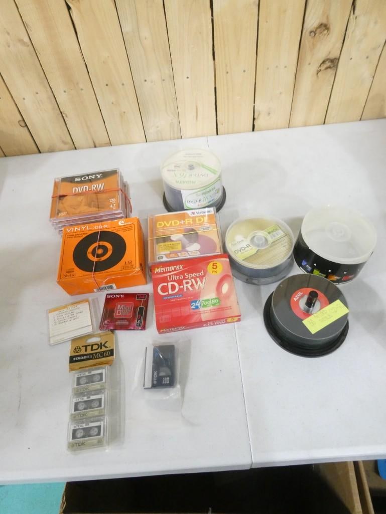 Lot of Blank Recordable DVDs incl Spools and Cases (1 of 6)