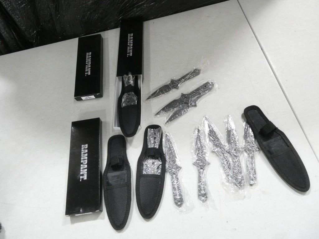 Lot of 18 Rampant Throwing Knives New in Package (1 of 6)