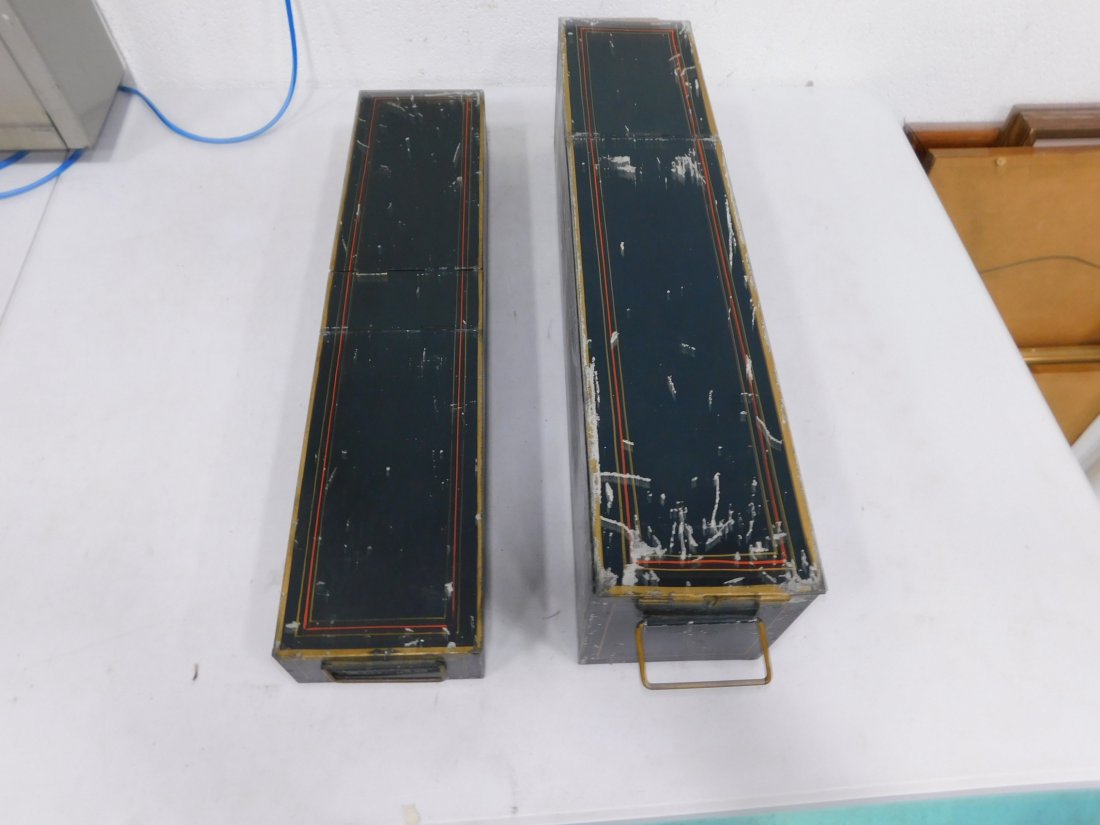 3 Vintage Metal Storage containers - probably fit into old safes or safe deposit boxes (1 of 5)