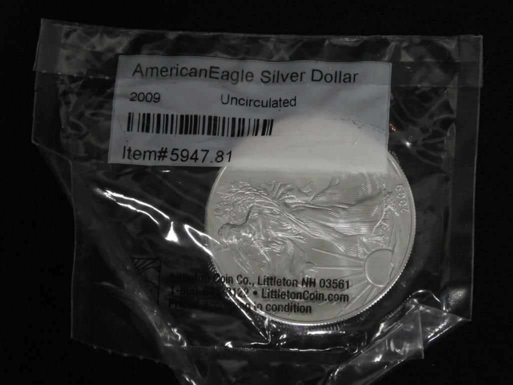 2009 American Eagle Silver Dollar Uncirculated (1 of 2)