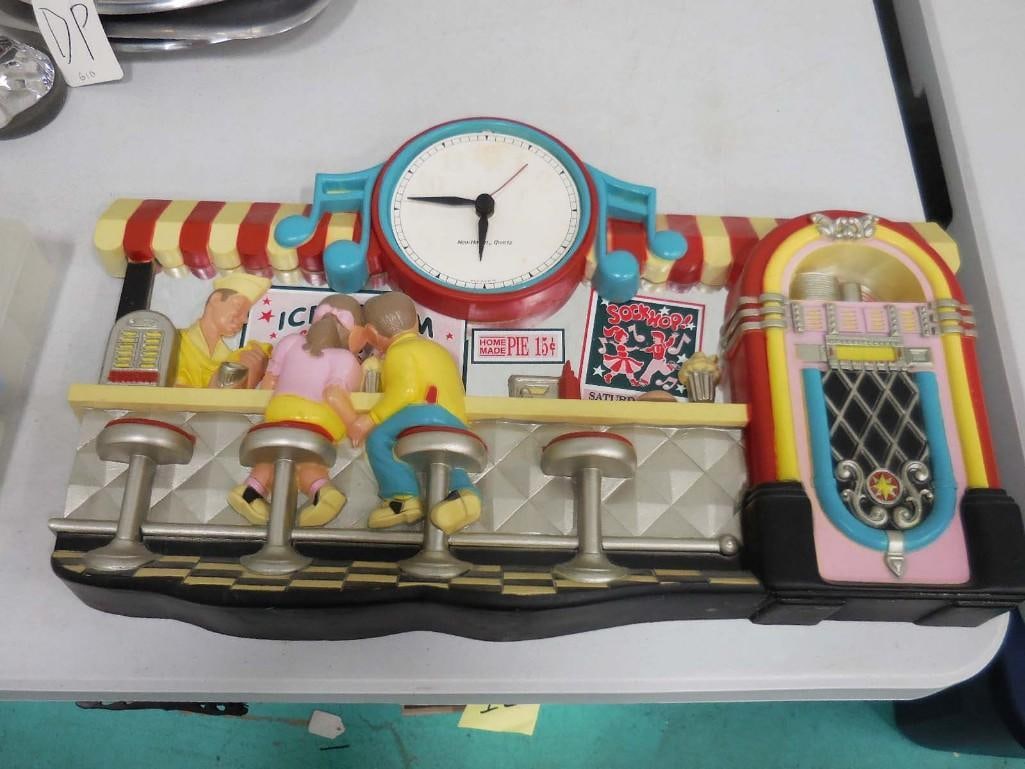 Vintage Ice Cream Parlor Diner Clock Retro (1 of 3)