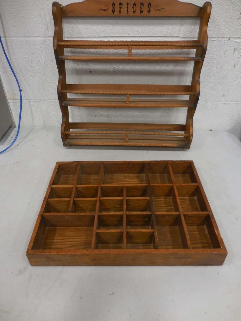 Spice Rack and a Mini Knick Knack Shelf or Shadow Box (1 of 3)