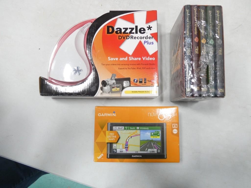 Garmin GPS, Dazzle DVD Recorder, Spiderwick Chronicles Book Set (1 of 4)