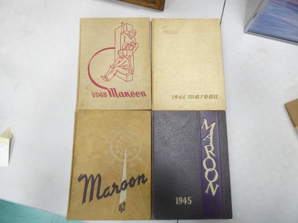Vintage Elgin High School Yearbooks The Maroon 1942, 1943, 1944, 1945 (1 of 3)