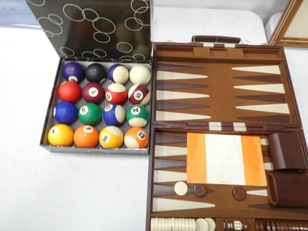 Backgammon Set and a Set of Pool Balls (1 of 3)