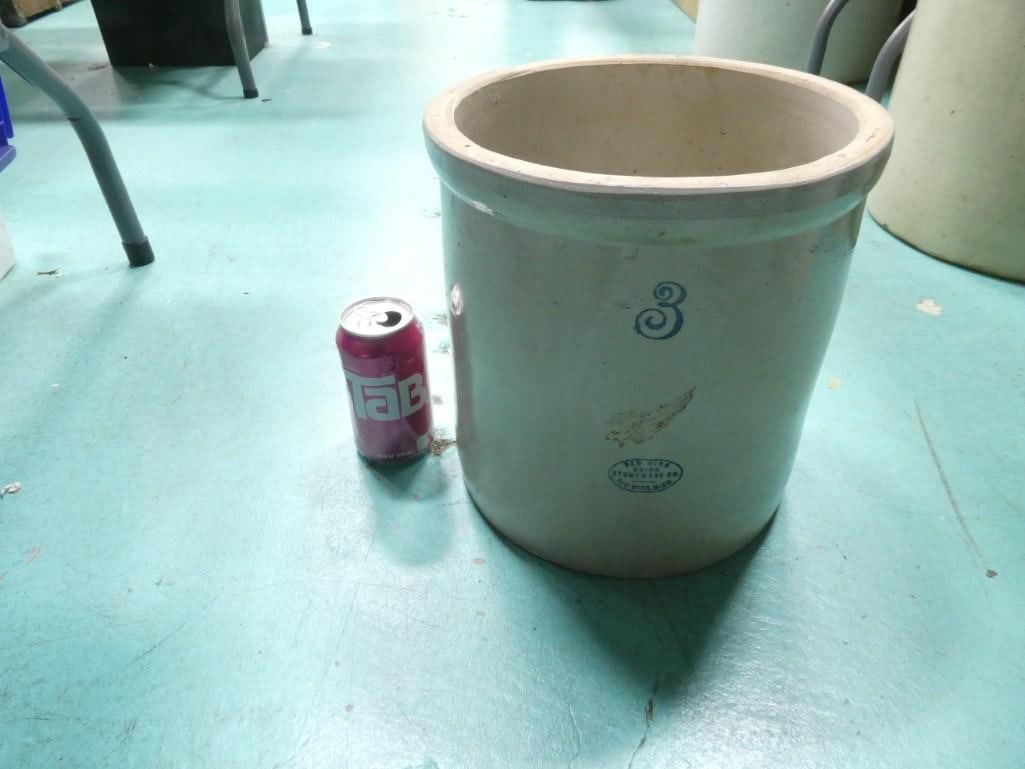 3 Gal Red Wing Stoneware Crock Salt Glazed Vintage (1 of 3)