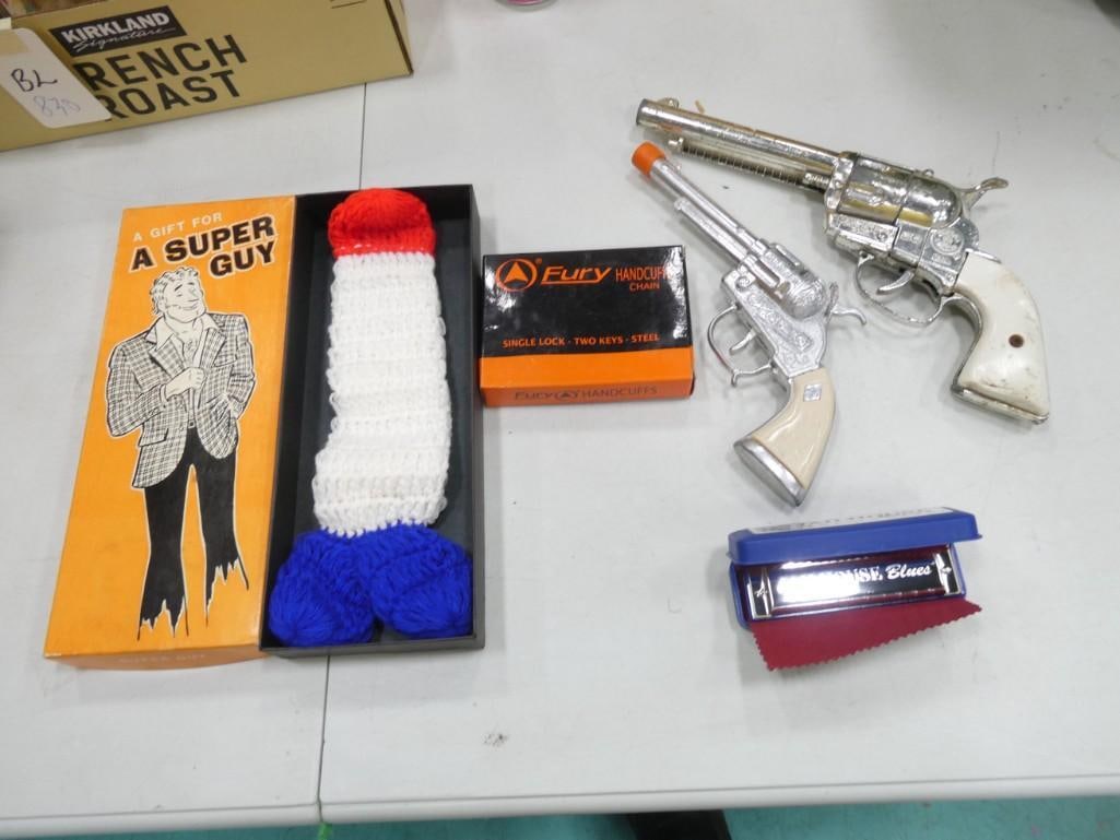 Vintage Cap Guns, Jailhouse Blues Harmonica, Novelty Gag Gifts, etc: Vintage Cap Guns, Jailhouse Blues Harmonica, Novelty Gag Gifts, etc