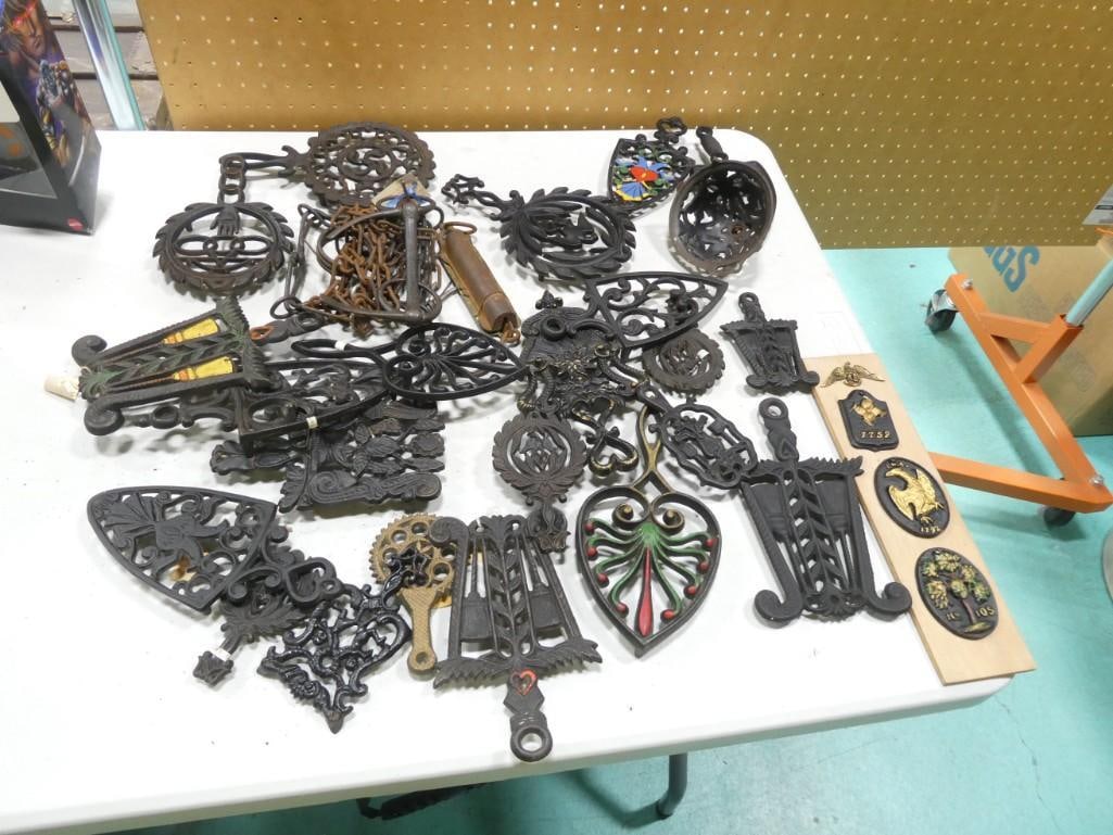 Metal Lot incl Cast Iron Trivets, etc (1 of 5)