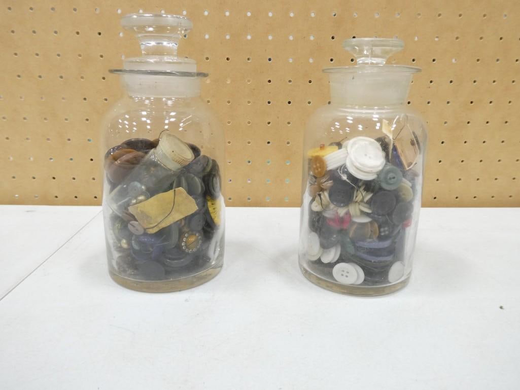 2 Apothecary Jars of Buttons (1 of 5)