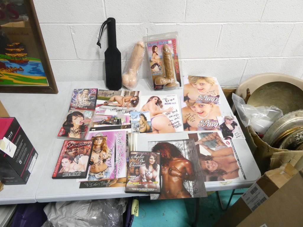 Adult Lot including Adult Toys, Adult Actress autographs, magazines, etc. (1 of 7)