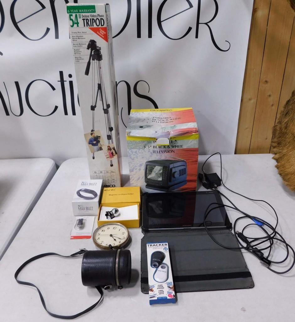 Misc incl Tripod, Black and White TV, Activity Tracker, Samsung Tablet Untested, etc (1 of 4)