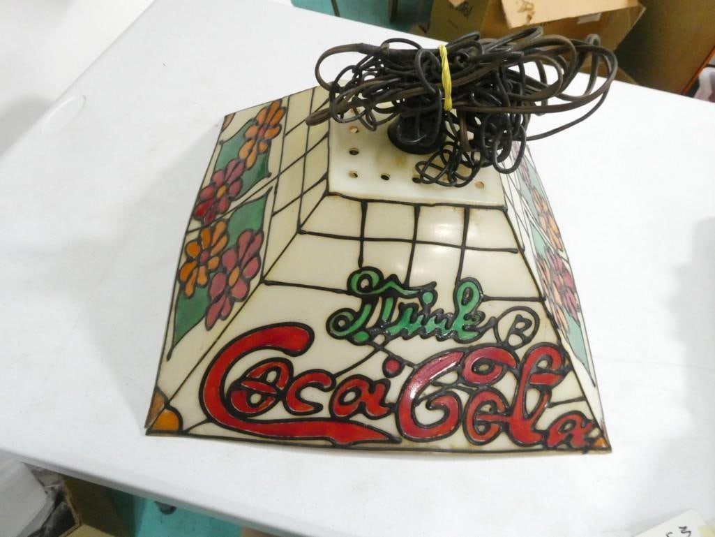 Coca Cola Hanging Light with Plastic Shade (1 of 4)