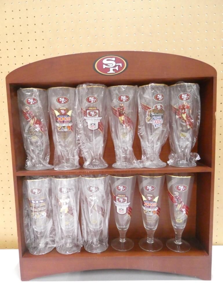 Super Bowl XXIII Bradford Authenticated Limited Edition Collectible NFL Pilsner Glass Collection (1 of 11)
