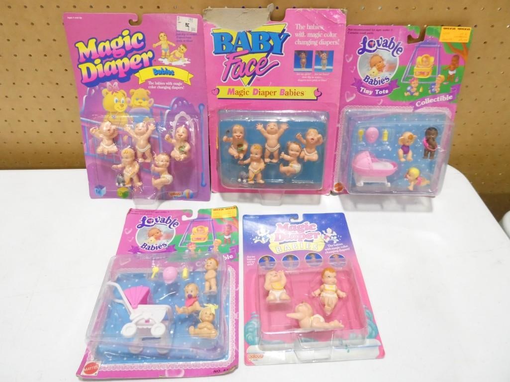 19 Vtg 1991 Baby Face Magic Diaper, 1992 Magic Diaper, & 1991 Lovable Babies Tiny Tots PVC Figures (1 of 7)