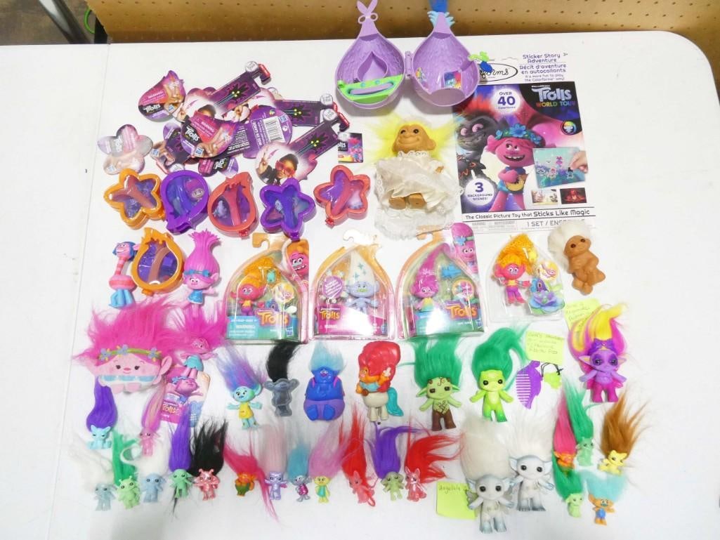 40+ Trolls, Zelfs, Hasbro & Russ Dolls and Figures New in Package and Loose Large Lot (1 of 7)