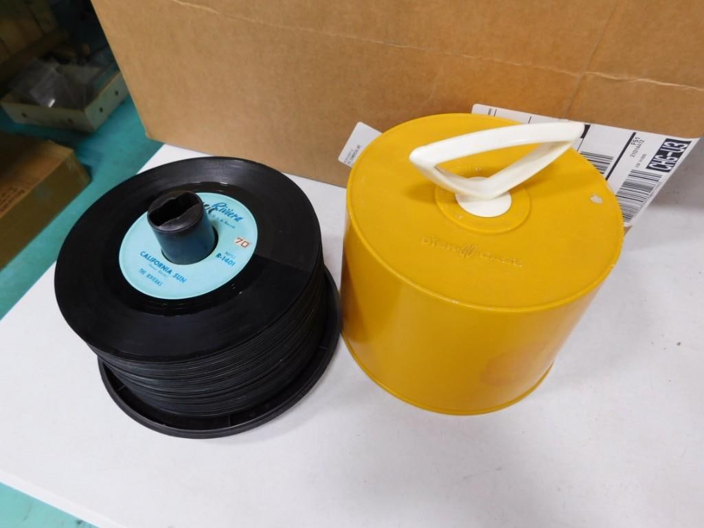 Lot of Vinyl Records and a Case 45 RPM incl Blood Sweat & Tears, Redbone, etc (1 of 5)