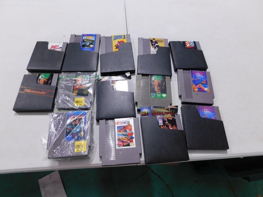 Lot of Assorted NES Nintendo Video Games including Super Mario Bros. 3, Gretzky Hockey, Tetris, Tecm (1 of 3)