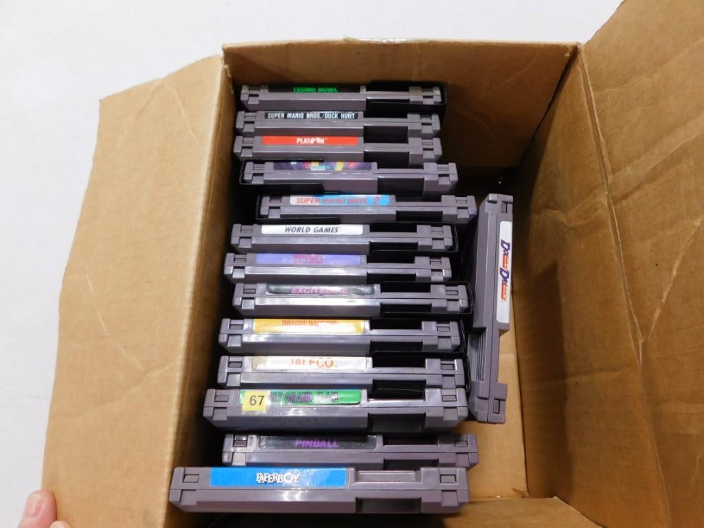 Nintendo Game Lot including Platoon, Tetris 2, Super Mario Bros. 2, World Games, Tetris, (1 of 3)