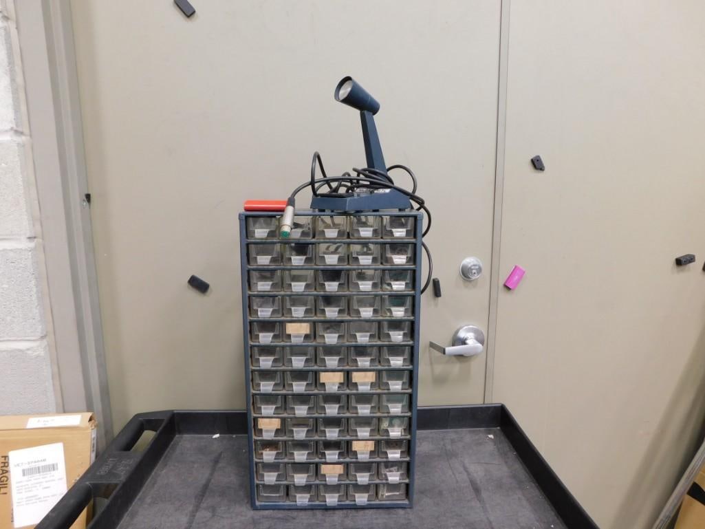 Vintage Intercom Microphone and Tool Box / Drawers full of misc. parts (1 of 6)