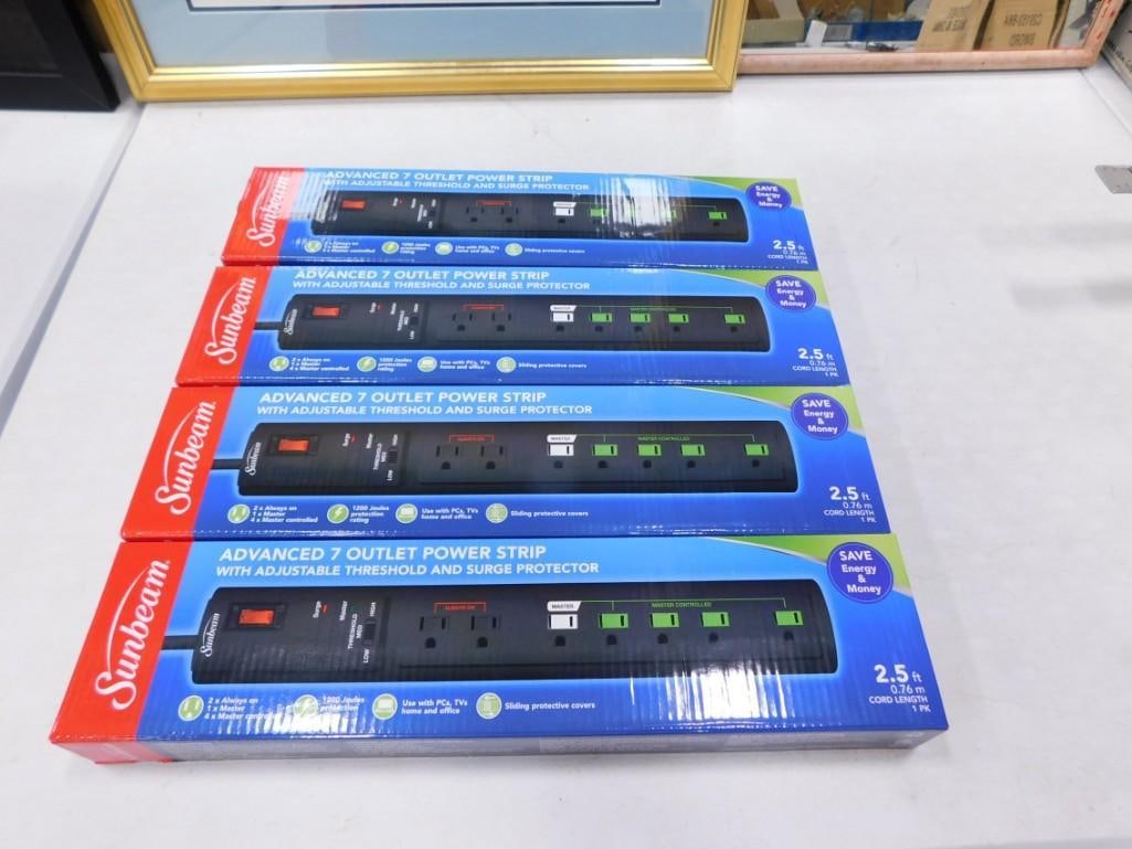 4 Sunbeam 7 Outlet Power Strips New in Package (1 of 6)